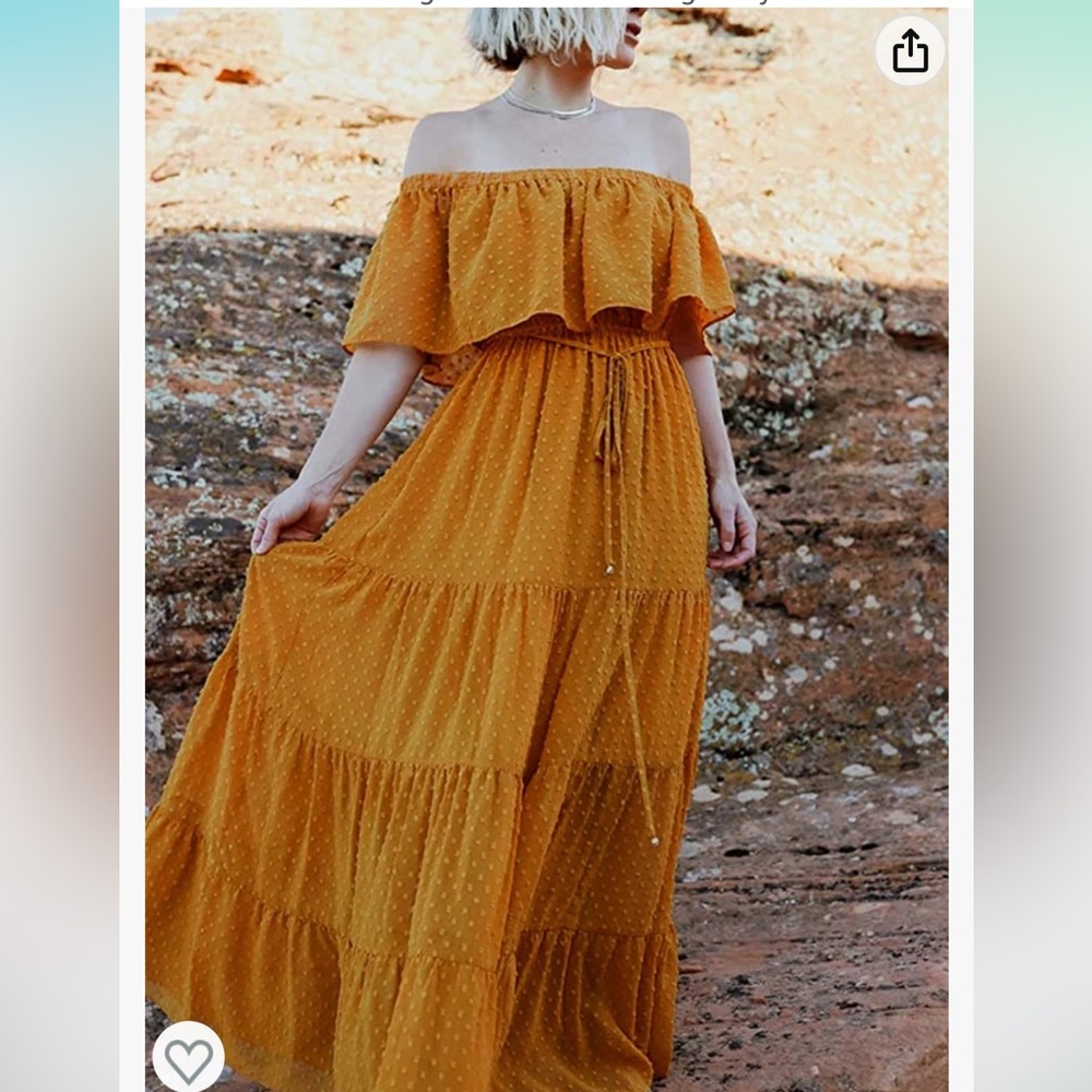 Women’s off the shoulder maxi dress size L